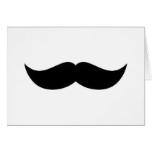 Mustache Note Card