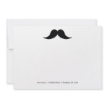 Mustache Note Cards Custom Invite