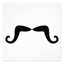 Mustache Personalized Invites