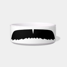 Mustache Pet Bowl Cat Water Bowl