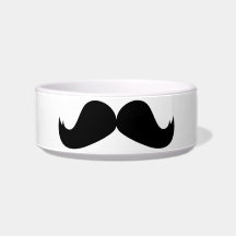 Mustache Pet Bowl Cat Water Bowl
