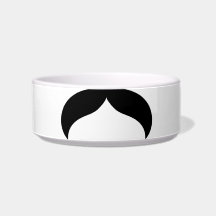 Mustache Pet Bowl Cat Water Bowl