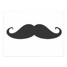 Mustache Post Card