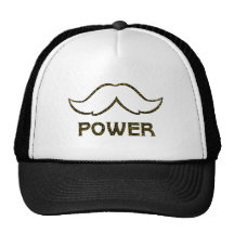 Mustache Power Mesh Hat