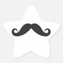 Mustache Qpc Template Star Sticker