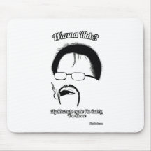 Mustache Ride, of F'n Caddy Mousepad