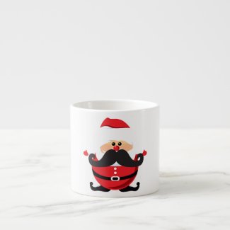 Mustache Santa Claus Espresso Mugs