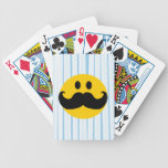 Mustache Smiley Bicycle Poker Cards