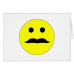 Mustache Smiley Card