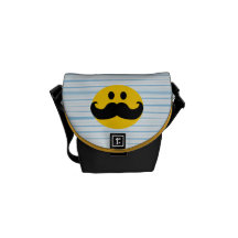 Mustache Smiley Courier Bags