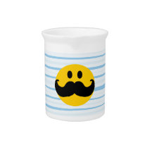 Mustache Smiley Drink Pitchers