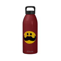 Mustache Smiley Drinking Bottles