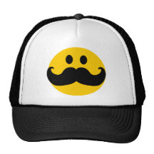 Mustache Smiley hat