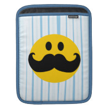 Mustache Smiley iPad Sleeves