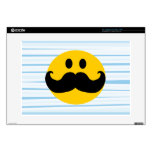 Mustache Smiley Laptop Decal