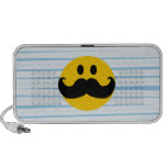 Mustache Smiley Laptop Speakers