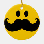 Mustache Smiley Ornaments