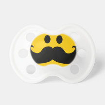 Mustache Smiley Pacifiers