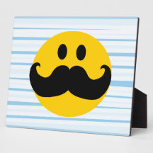 Mustache Smiley Plaque