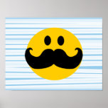 Mustache Smiley Print