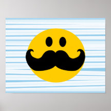 Mustache Smiley Print