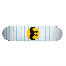 Mustache Smiley Skateboard Deck