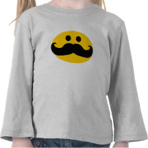 Mustache Smiley T Shirts