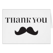 Mustache - Stache Thank You Note Cards cards