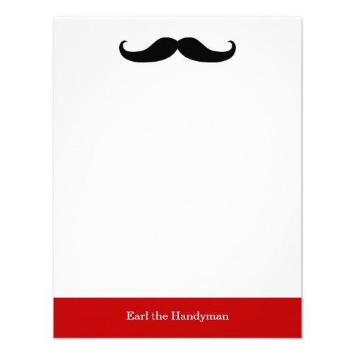 Mustache Stationery Custom Announcements