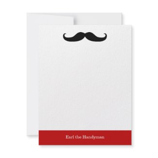 Mustache Stationery invitation