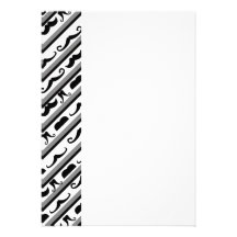 Mustache Stripes Invitation