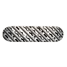 Mustache Stripes Skateboard