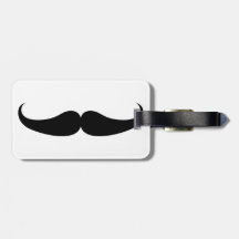 Mustache Tag For Luggage