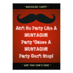 Mustache Theme Party Custom Invitation