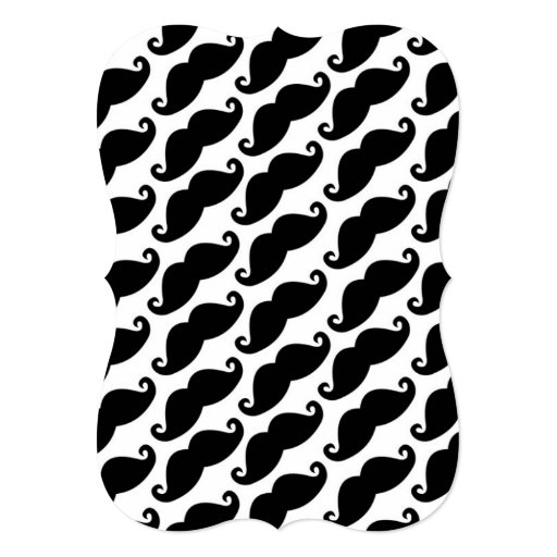 Mustache Themed Birthday Invitation Invitations