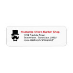 Mustache , top hat and bow tie label