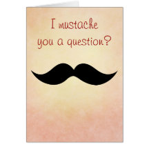 Mustache Valentine Card