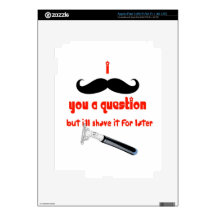 Mustache You a Question Decal For iPad 3