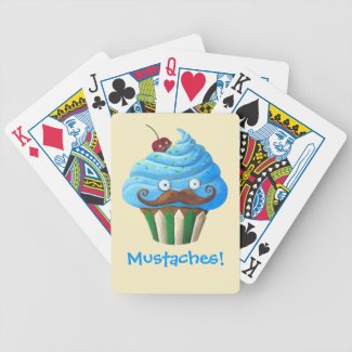 Mustached Cupcake Card Decks