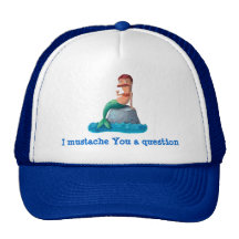 Mustached Merman Trucker Hats