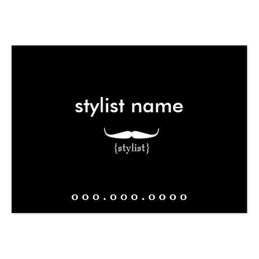 Mustaches For Sale Vertical Chubby Business Cards (back side)