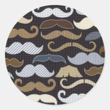 Mustaches & More Mustaches Sticker