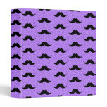 Mustaches Pattern Lilac binders