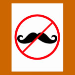 Mustaches prohibited! postcards
