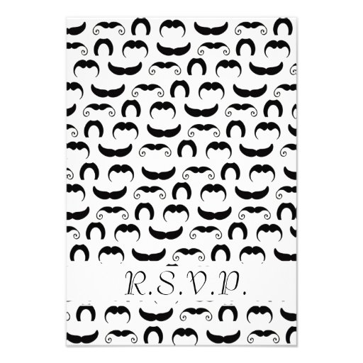 Mustaches R.S.V.P. Personalized Announcement