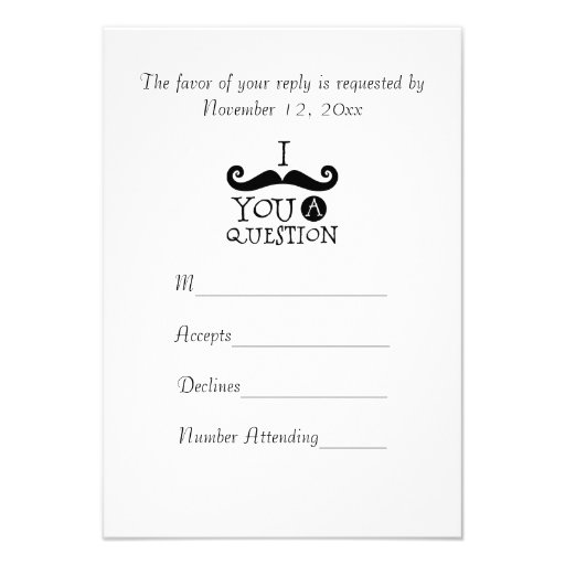 Mustaches R.S.V.P. Personalized Announcement