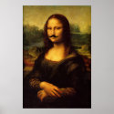 Mustachioed Mona Lisa Poster print