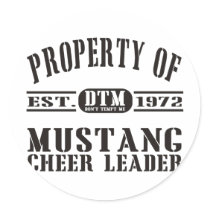 Mustang Cheer Leader Stickers