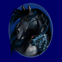 Mustang Framed T-Shirt by Lotacats Mustang Framed T-Shirt