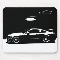Mustang GT Coupe with White Silhouette. Mouse Pad